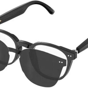 Smart AI Bluetooth Glasses – Wireless Audio Sunglasses with Real-Time Translation, Hands-Free Calling & Polarized Clip-On Lenses